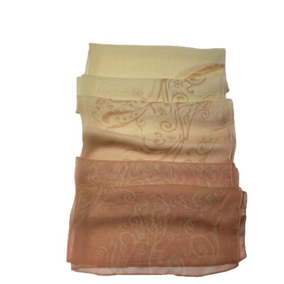 PEACH cream beige light fashion scarf- NWOT - Picture 1 of 7